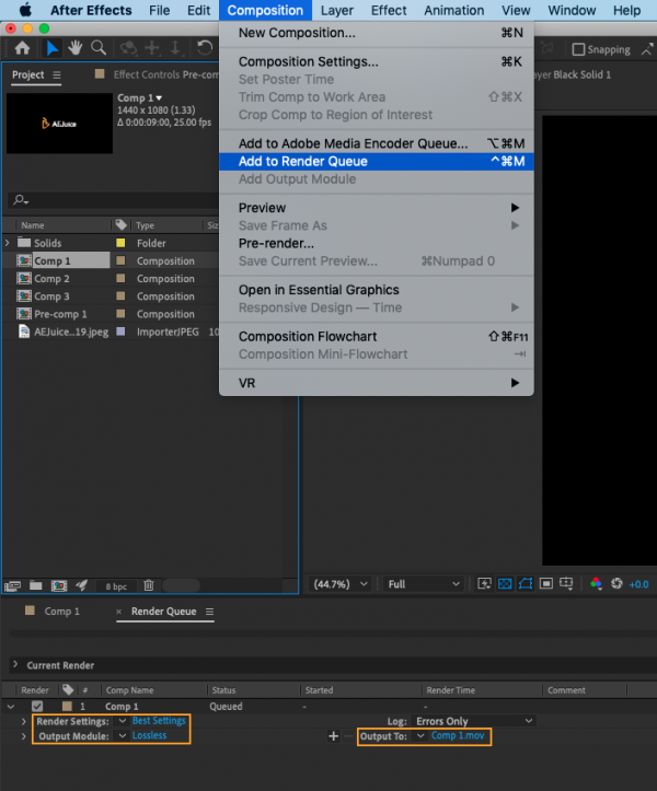 How To Render Video In After Effects AEJuice