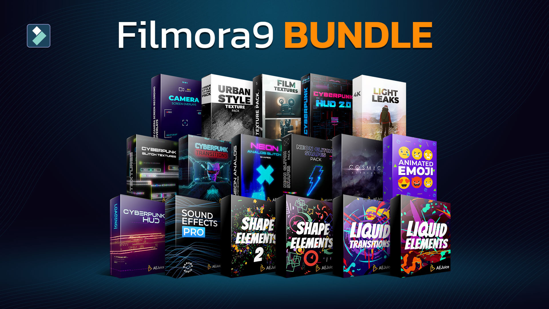 Filmora9 Bundle for After Effects and Premiere Pro - AEJuice