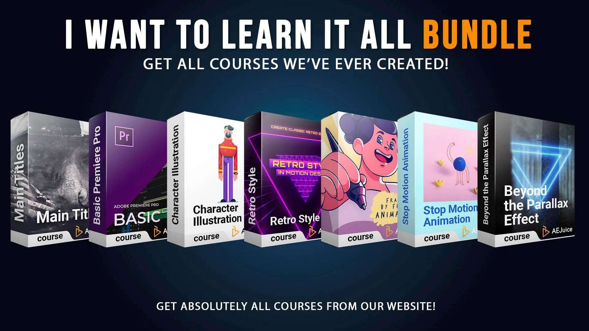 I Want To Learn It All Bundle for After Effects and Premiere Pro - AEJuice