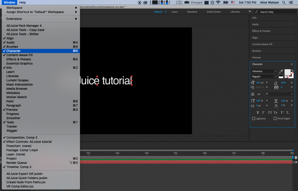 how to download font to after effects
