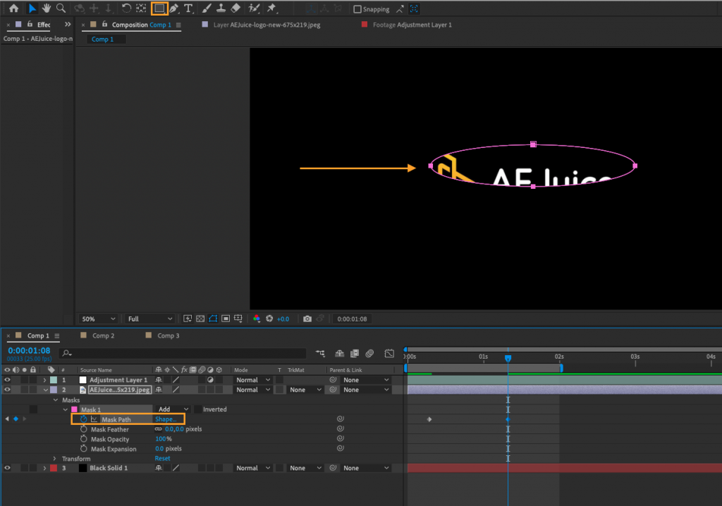 How to crop in after effects aejuice