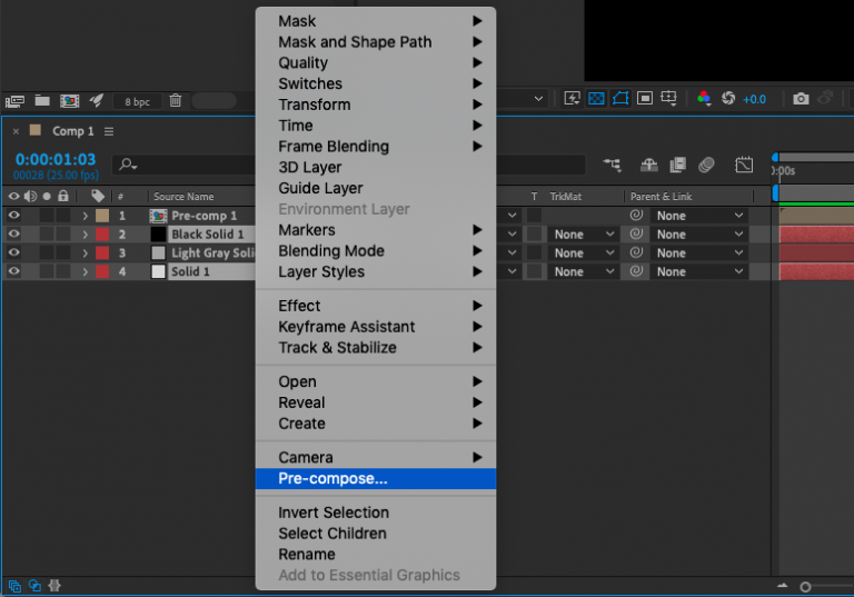 How To Precompose After Effects - AEJuice