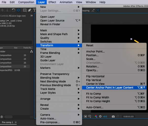 How to center anchor point in after effects | aejuice.com