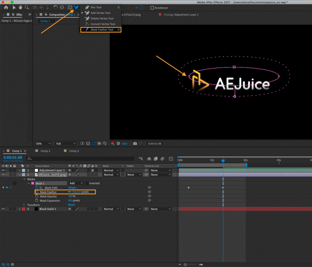  how to crop in after effects aejuice