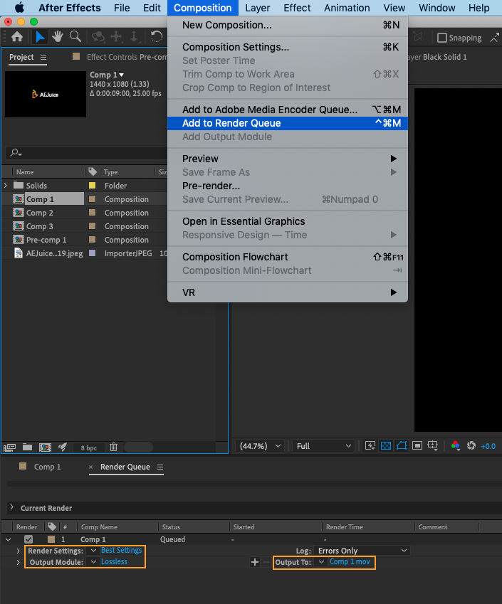 how to download after effects video after rendering