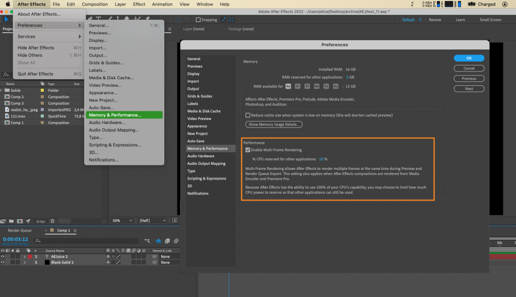 how to save after effects file as mp4