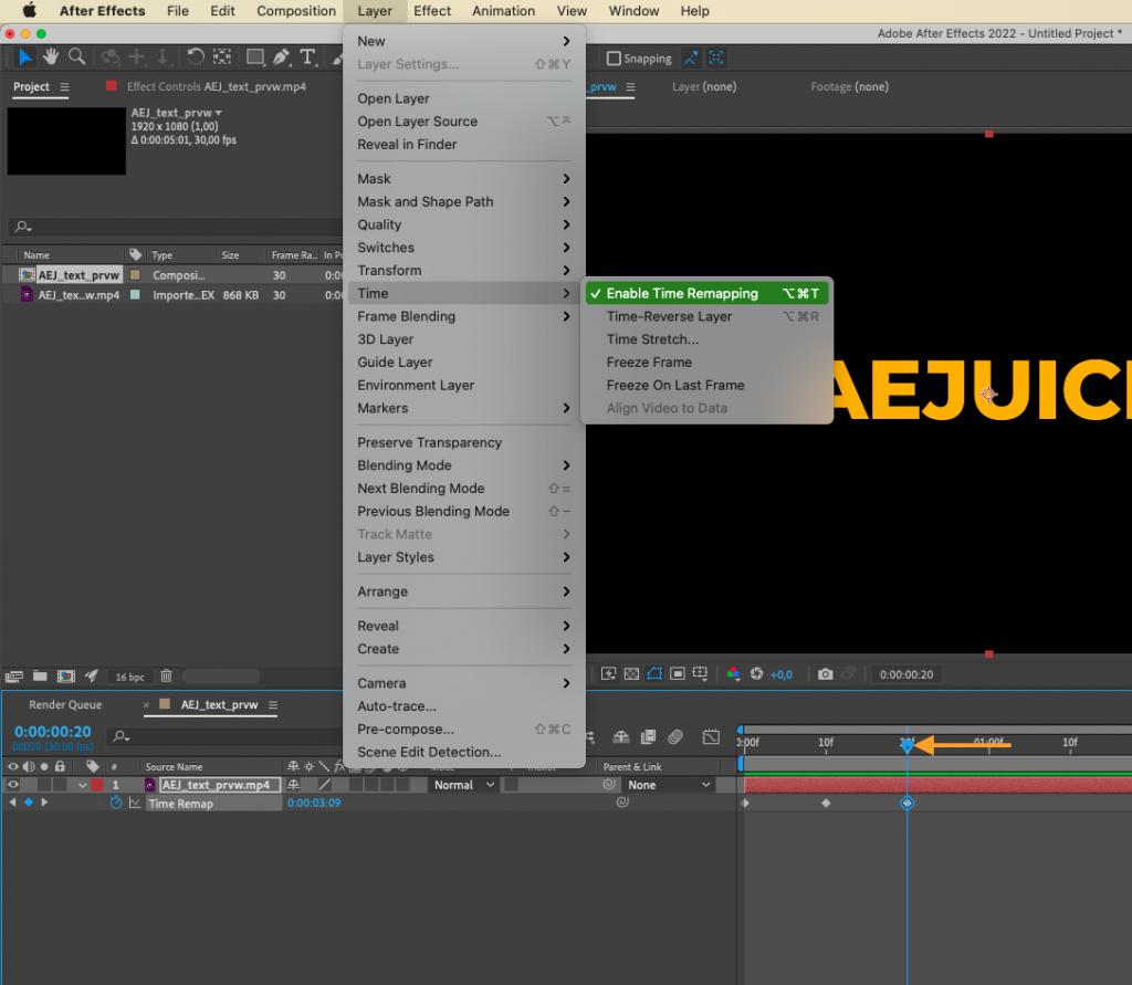 How to speed up a clip in After Effects | aejuice.com