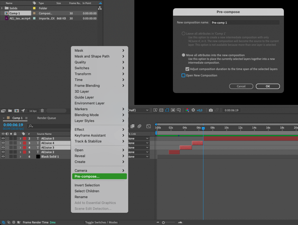 How to split video in After Effects | aejuice.com