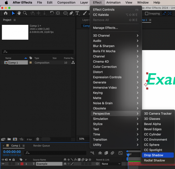 How to Add Shadow to Text in After Effects | aejuice.com