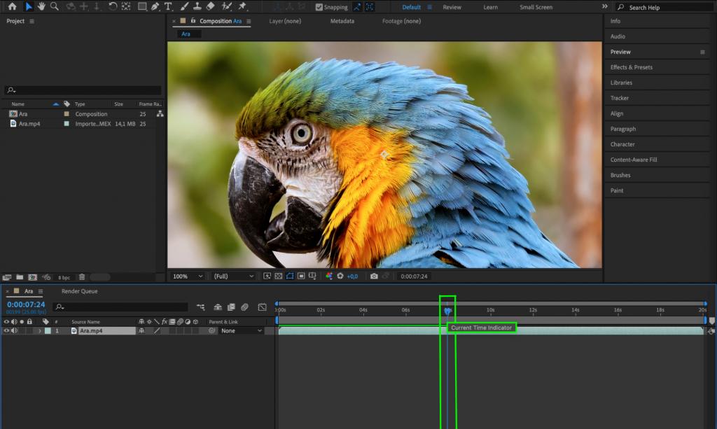 add marker in after effects timeline