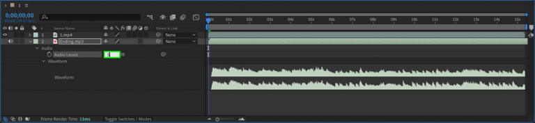 how to add audio keyframes in after effects