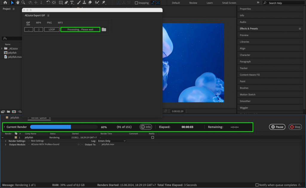 How To Export After Effects To Gif