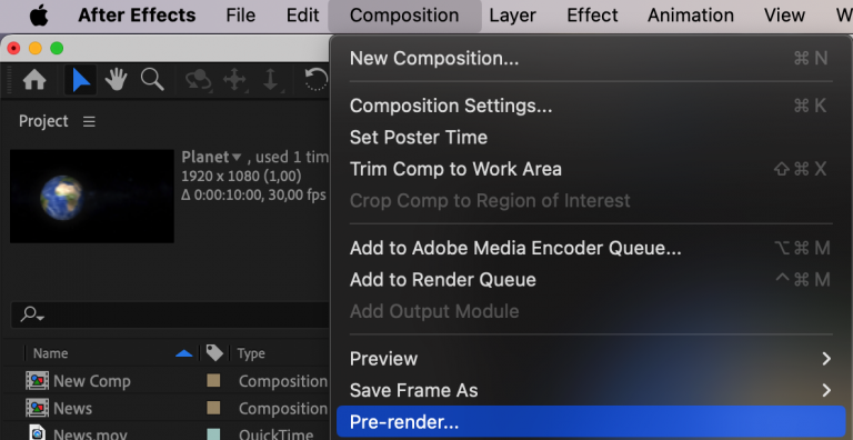 How to Use Prerender in After Effects | aejuice.com